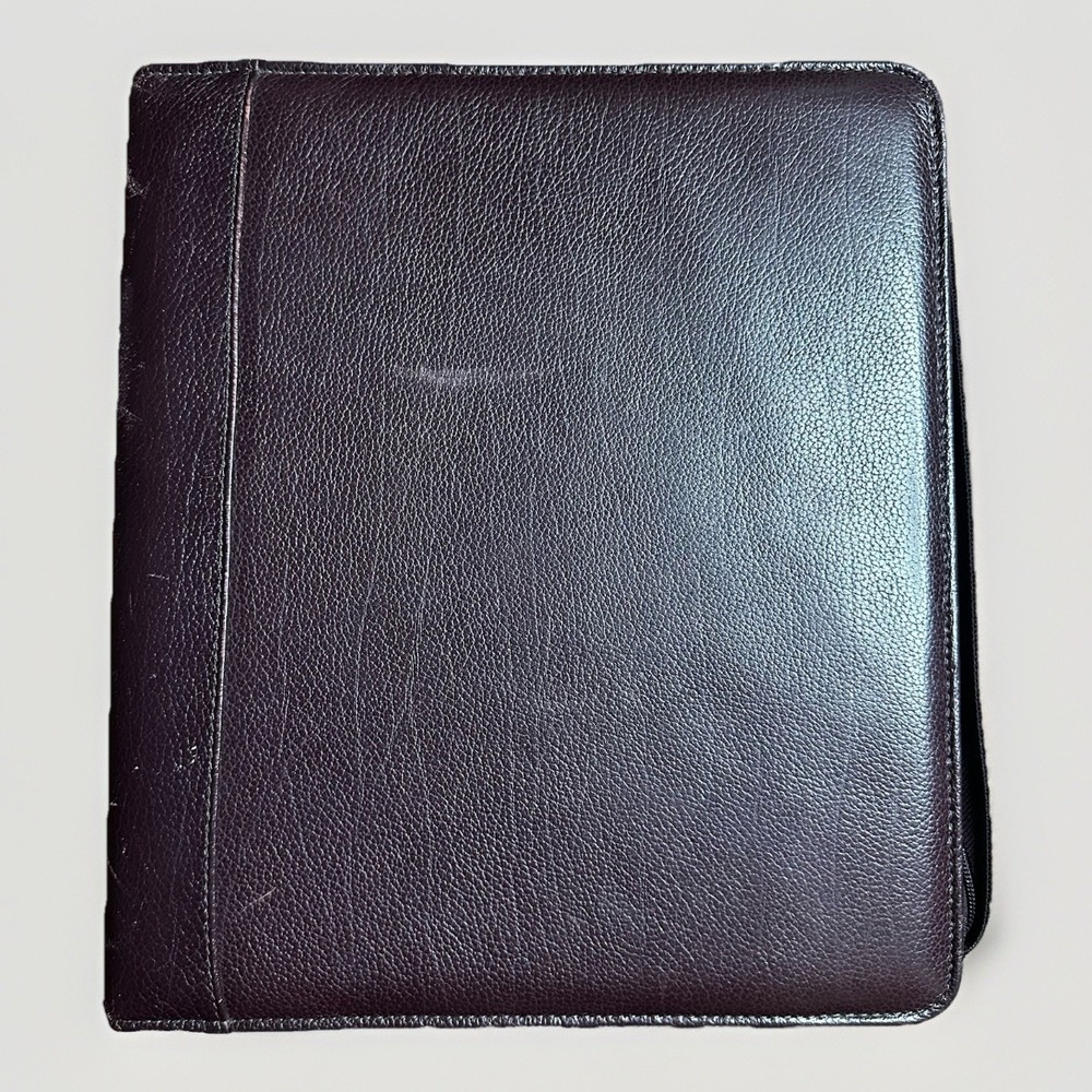 Vintage Franklin Quest Covey Monarch Planner Binder Burgundy Top Verona Leather